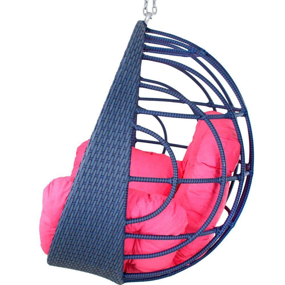 Balanço Ninho Suspenso Hungria Azul Dark E Lisato Pink - 3