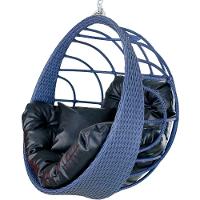 Balanço Ninho Suspenso Hungria Azul Dark/Courino Náutico Pto - 1