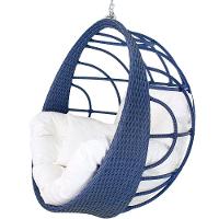 Balanço Ninho Suspenso Hungria Azul Dark/Courino Náutico Bco - 1