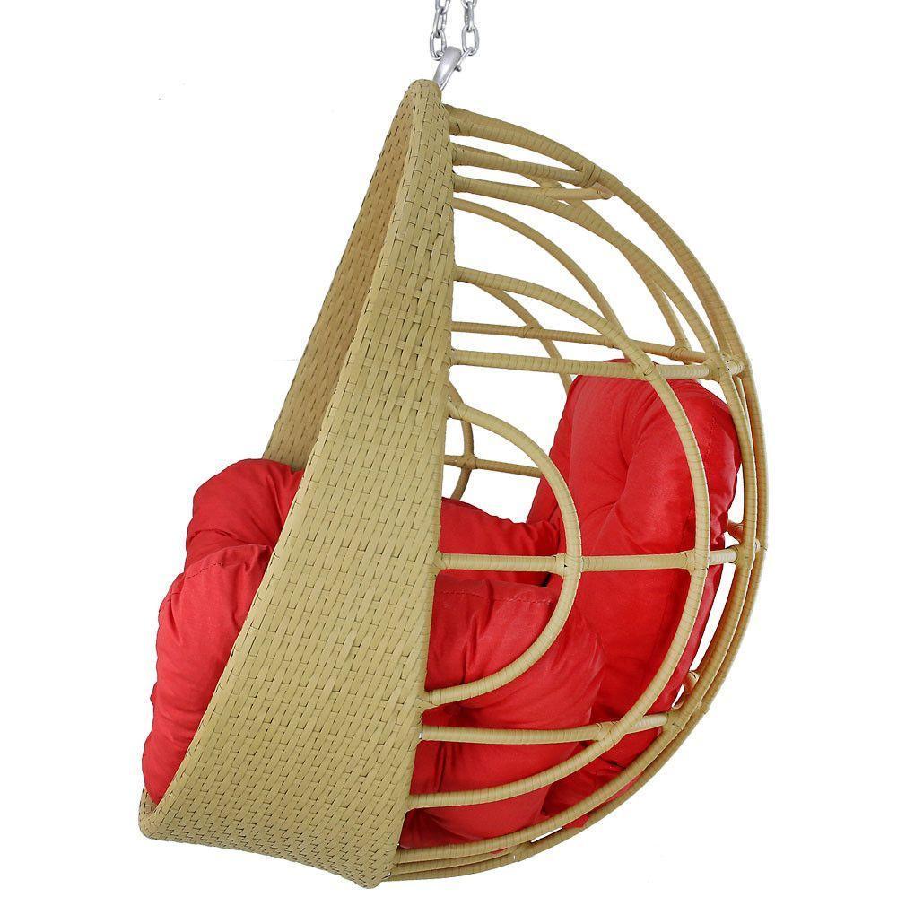 Balanço Ninho Suspenso Hungria Avelã E Lisato Vermelho - 2