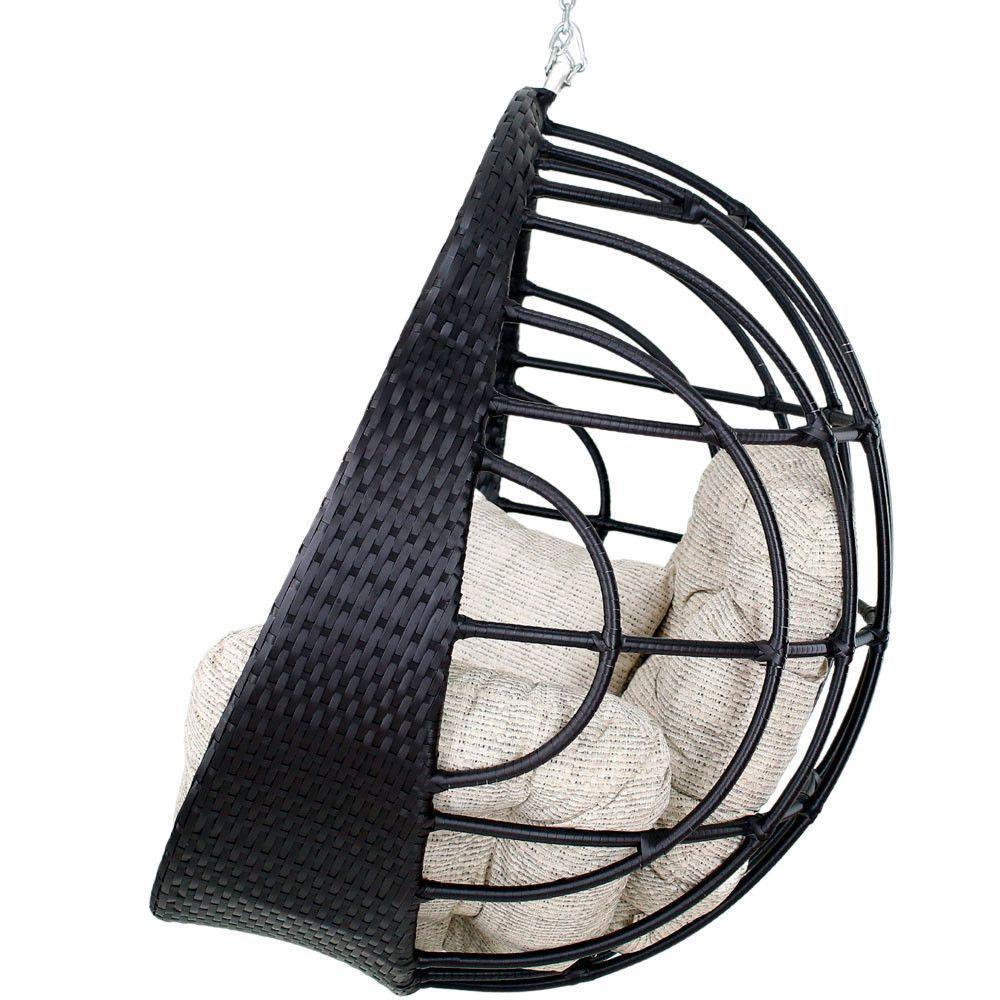 Balanço Ninho Suspenso Hungria Preto E Fundo Palha - 3