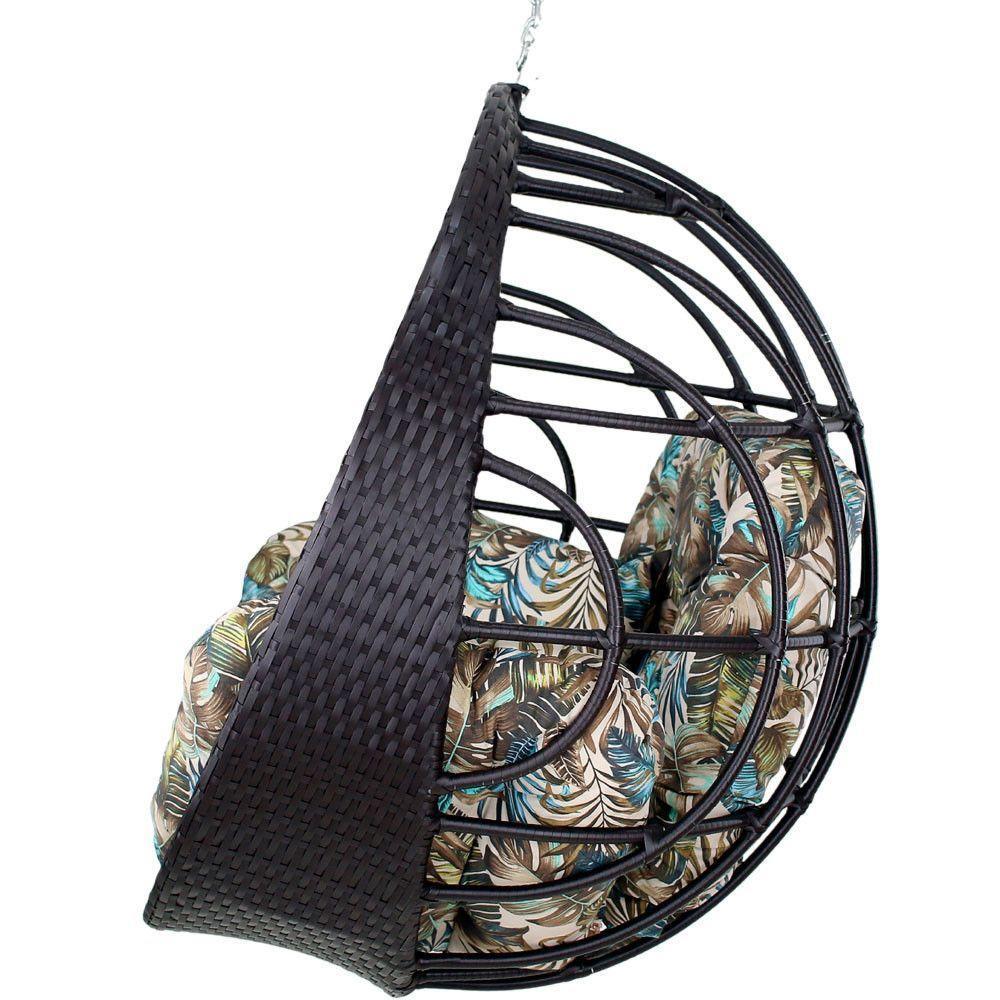 Balanço Ninho Suspenso Hungria Preto E Maranata Bege - 3