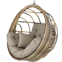 Balanço Ninho Suspenso Hungria Cappuccino E Linhão Bege - 1
