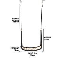 1 Balanço Suspenso Em Alumínio Bronze Corda Náutica - 2