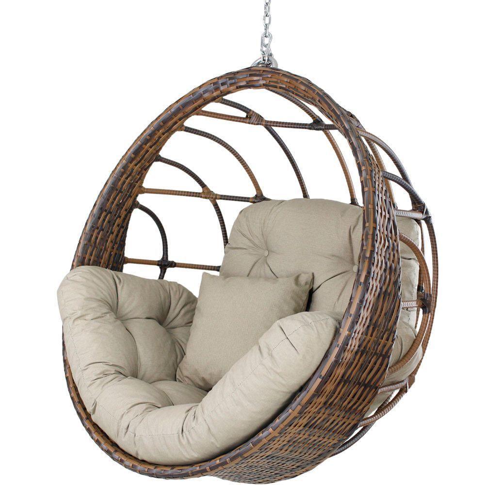 Balanço Ninho Suspenso Hungria Argila E Linhão Bege - 1