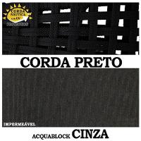 Balanço Ninho Suspenso + Mola E Mosquetão Corda Náutica Preta Almofada Impermeável Cinza - 3