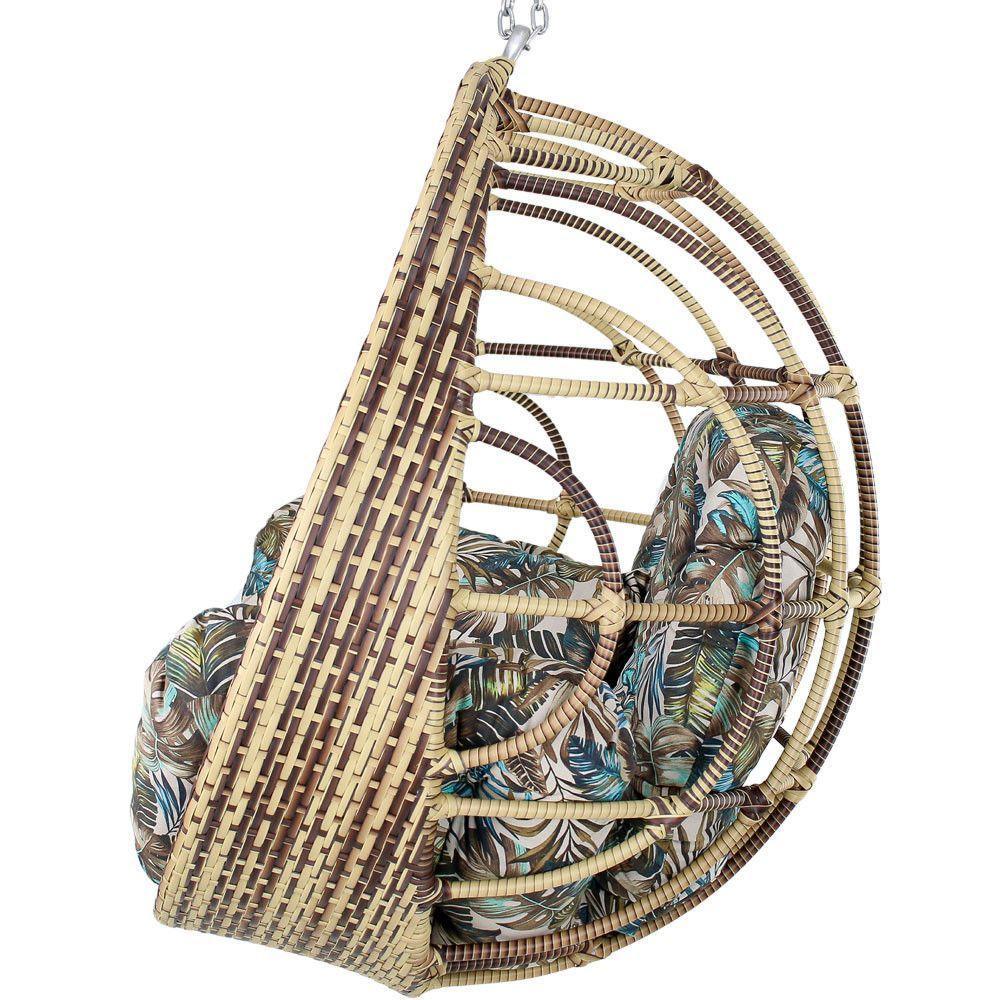 Balanço Ninho Suspenso Hungria Cappuccino E Maranta Bege - 4