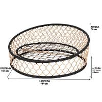 1 Chaise Com Almofadas Em Alumínio Bronze Corda Náutica