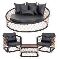 1 Chaise Almofadas 2 Poltronas Mesa Corda Náutica - 1