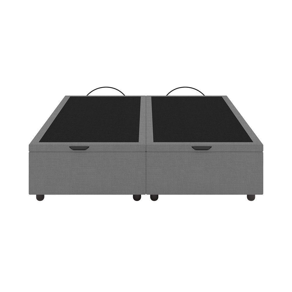 Base Cama Box Baú Casal King Size Linho Skybox Cinza - 4