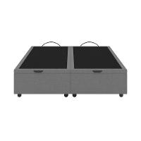 Base Cama Box Baú Casal King Size Linho Skybox Cinza