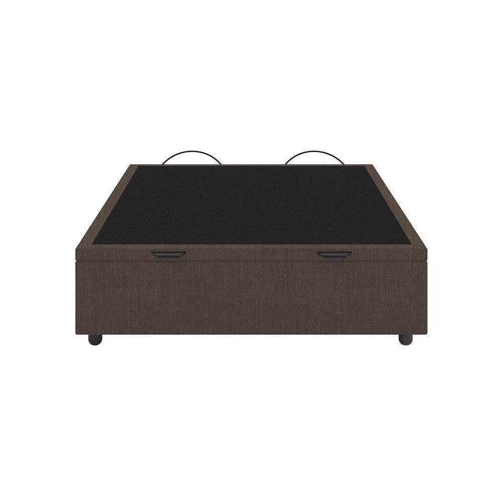 Base Cama Box Baú Viúva Veludo Skybox Marrom - 4