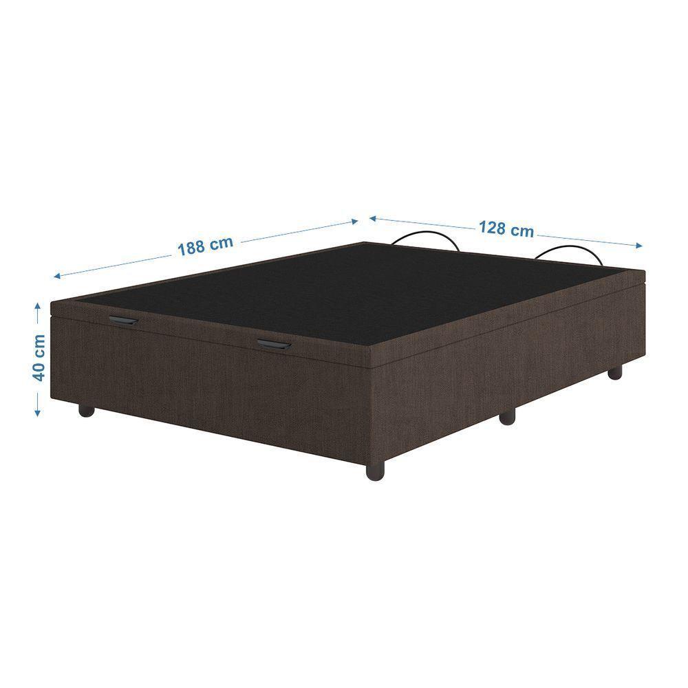 Base Cama Box Baú Viúva Veludo Skybox Marrom - 5