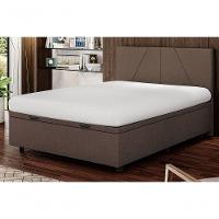 Base Cama Box Baú Viúva Veludo Skybox Marrom - 1