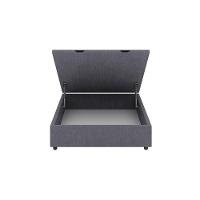 Base Cama Box Baú Viúva Veludo Skybox Cinza - 3