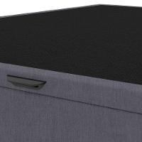 Base Cama Box Baú Viúva Veludo Skybox Cinza - 5