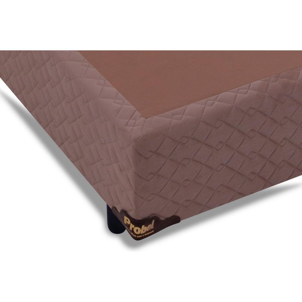 Cama Box Base Universal Viúva Suede Brown (128x188x25) - Probel - 2
