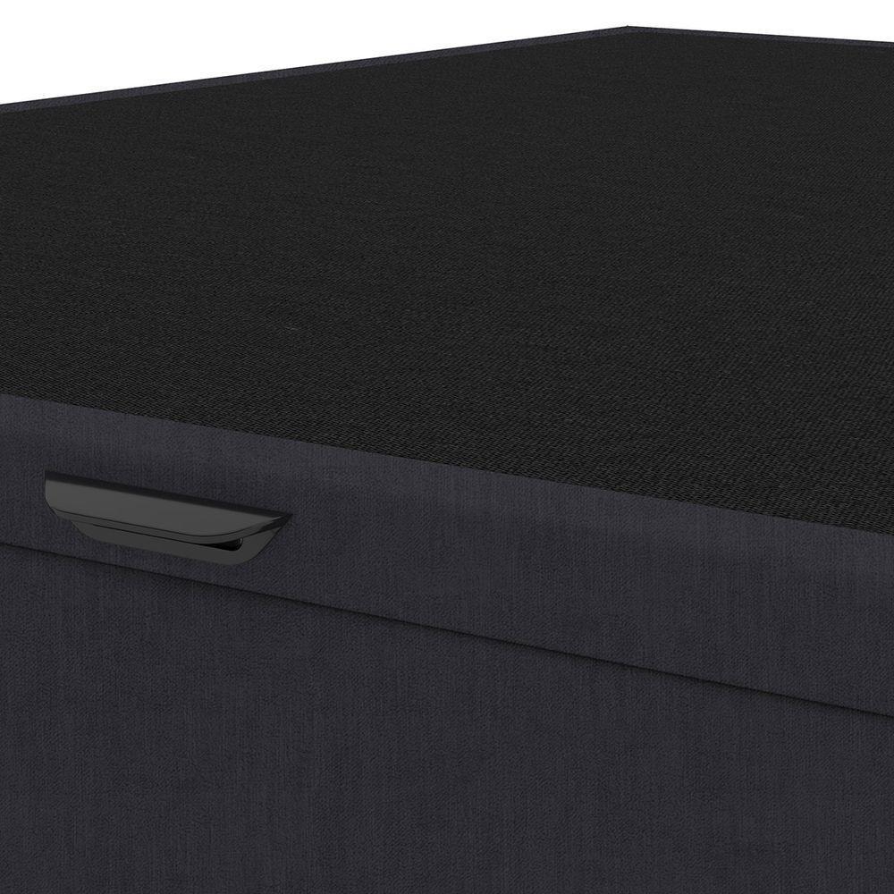 Base Cama Box Baú Viúva Veludo Skybox Preto - 5