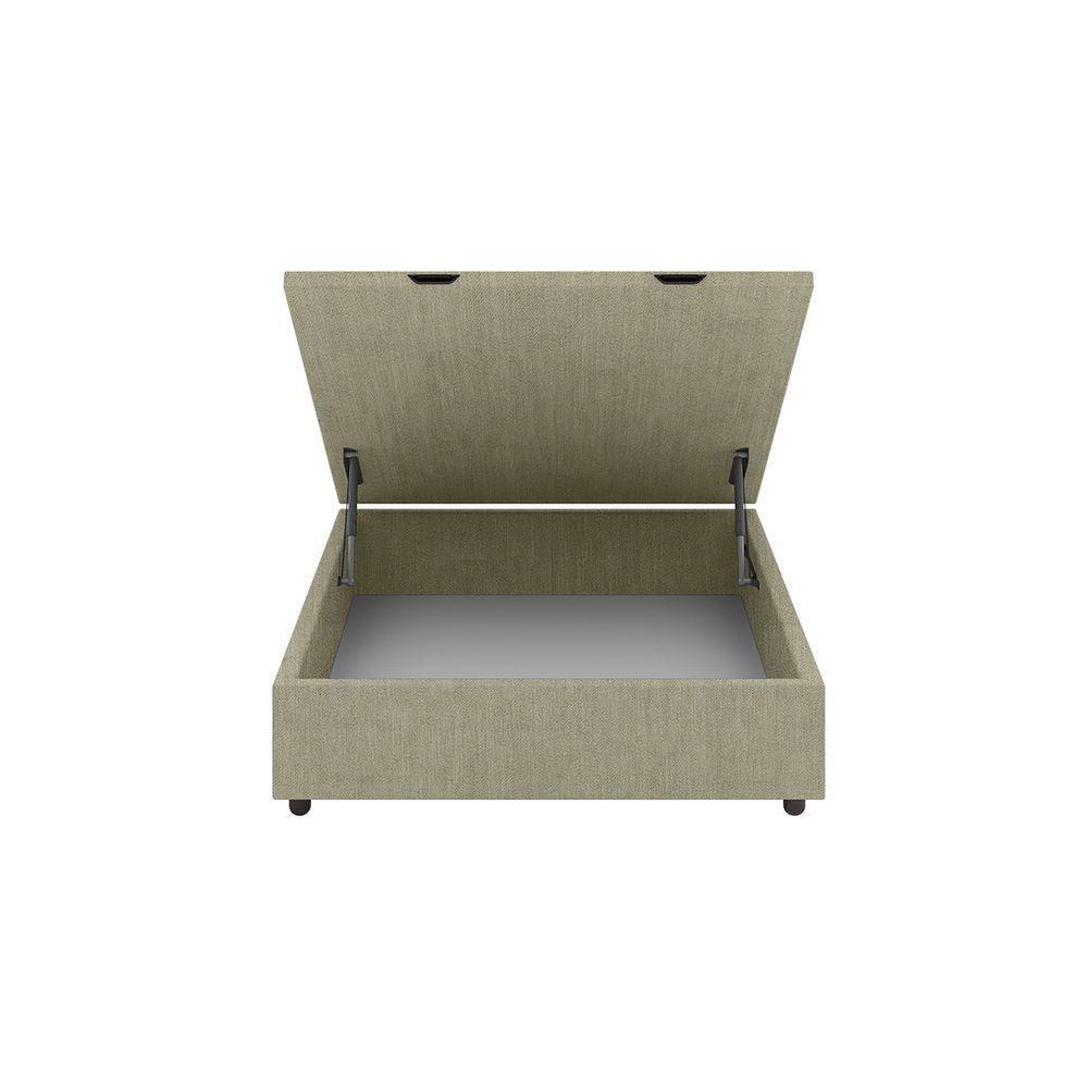 Base Cama Box Baú Casal Veludo Skybox Bege - 3