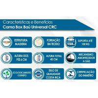 Cama Box Baú Casal Universal Rústico Black (138x188x36) - Paropas