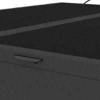 Base Cama Box Baú Casal Queen Size Linho Skybox Preto