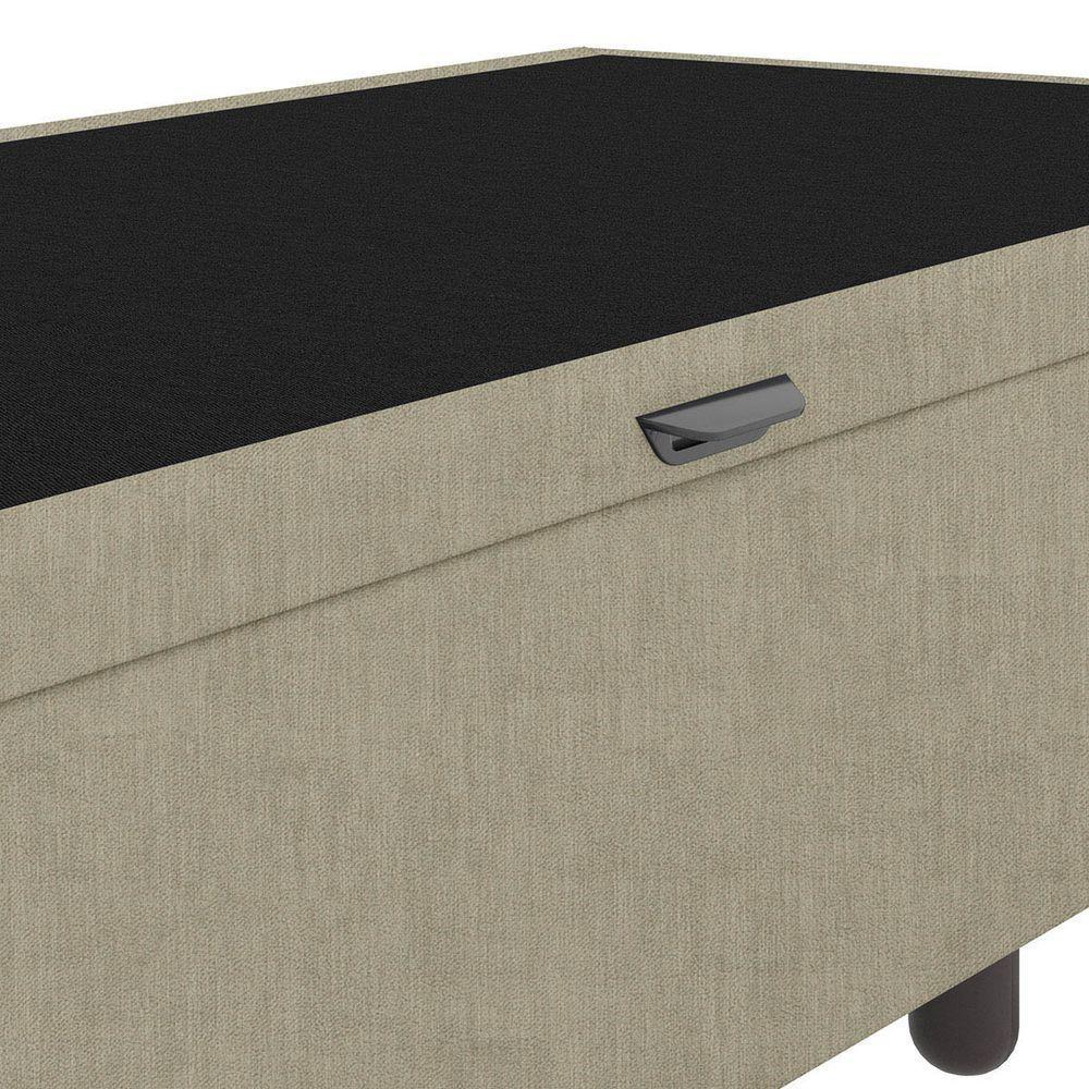 Base Cama Box Baú Solteiro Veludo Skybox Bege - 5