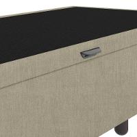 Base Cama Box Baú Solteiro Veludo Skybox Bege - 5