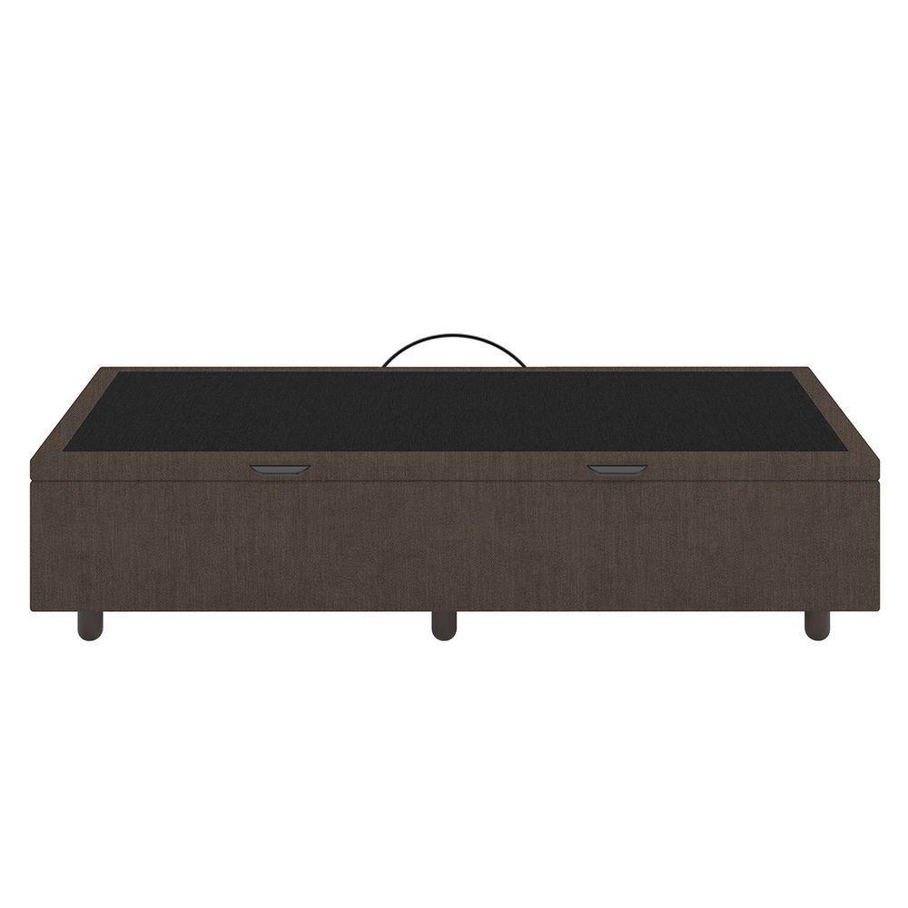 Base Cama Box Baú Solteiro Veludo Skybox Marrom - 2