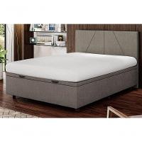 Base Cama Box Baú Viúva Linho Skybox Marrom - 1