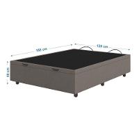 Base Cama Box Baú Viúva Linho Skybox Marrom - 5