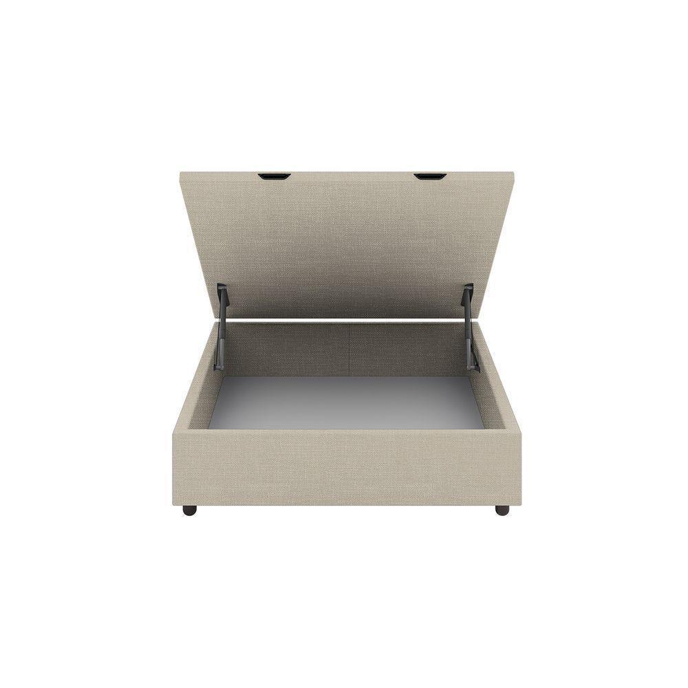 Base Cama Box Baú Casal Linho Skybox Bege - 4