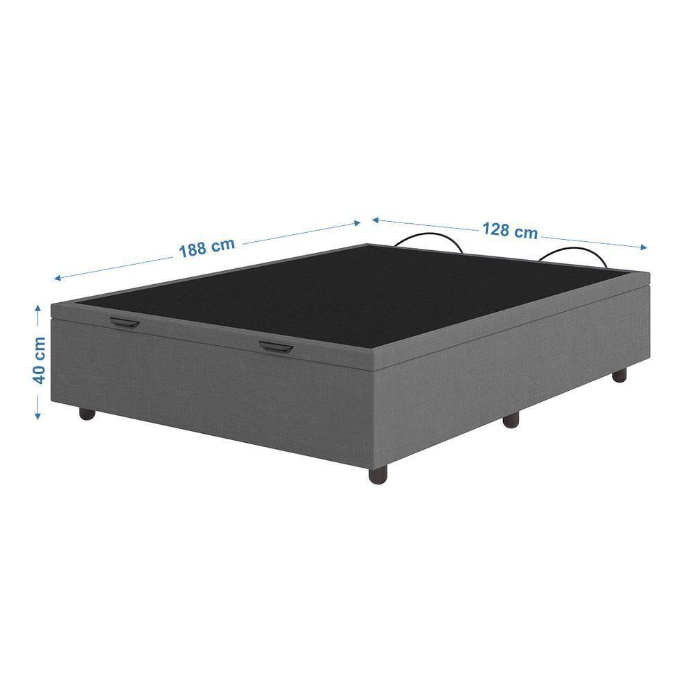 Base Cama Box Baú Viúva Linho Skybox Cinza - 3