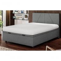 Base Cama Box Baú Viúva Linho Skybox Cinza - 1