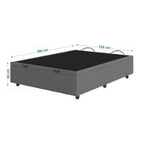 Base Cama Box Baú Viúva Linho Skybox Cinza - 3