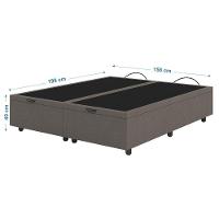 Base Cama Box Baú Casal Queen Size Linho Skybox Bordo - 9