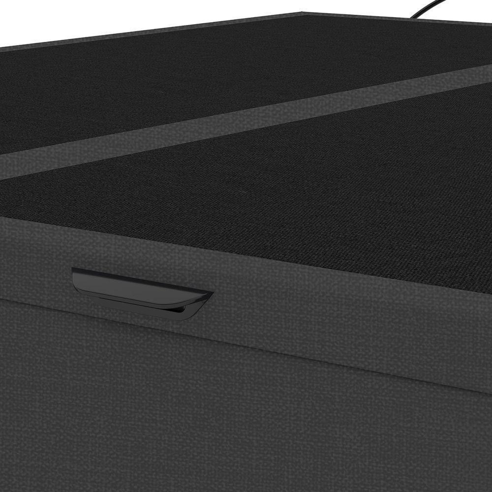 Base Cama Box Baú Casal King Size Linho Skybox Preto - 4