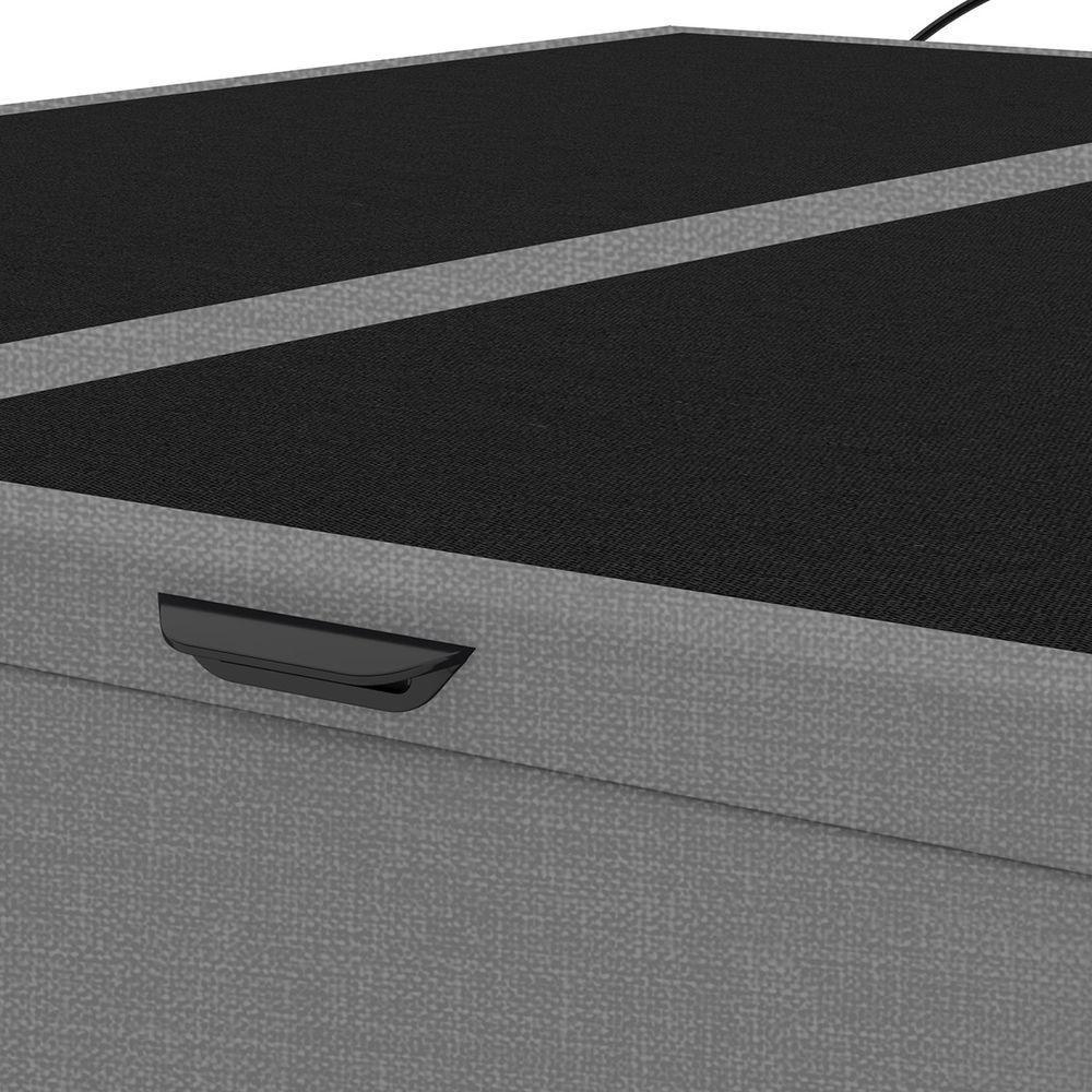 Base Cama Box Baú Casal Queen Size Linho Skybox Cinza - 4
