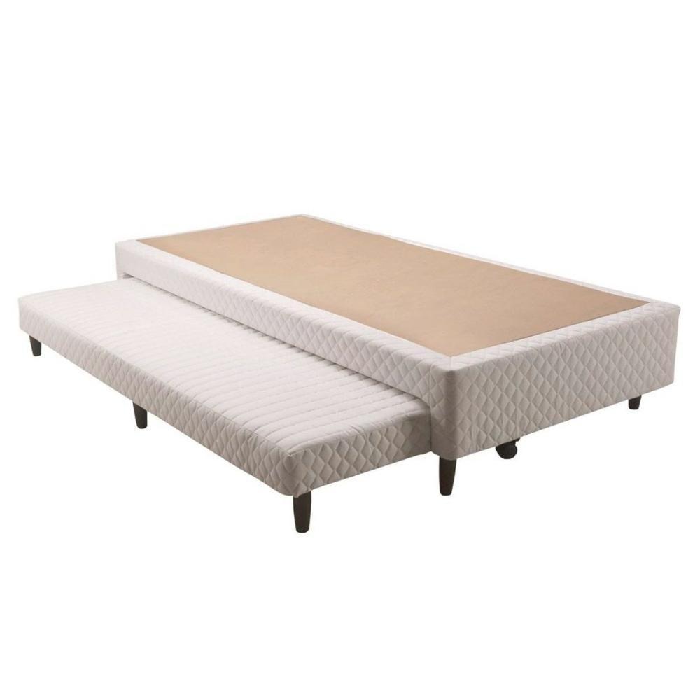 Cama Box Base c/Auxiliar Universal Solteiro MH1434 Bordado White (96x203x23) - Herval - 1