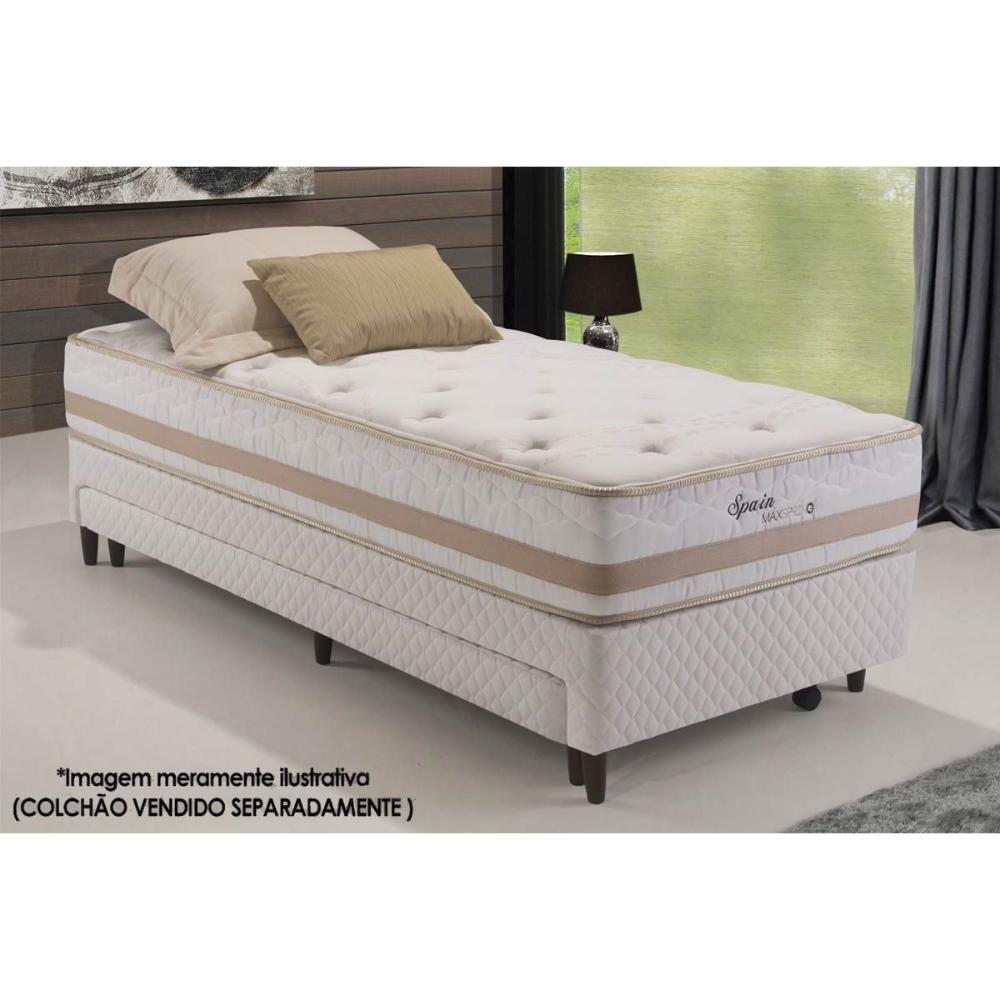 Cama Box Base c/Auxiliar Universal Solteiro MH1434 Bordado White (96x203x23) - Herval - 4