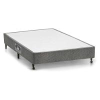 Cama Box Base Universal Casal Gold Star Suede Gray (138x188x27) - Castor - 1