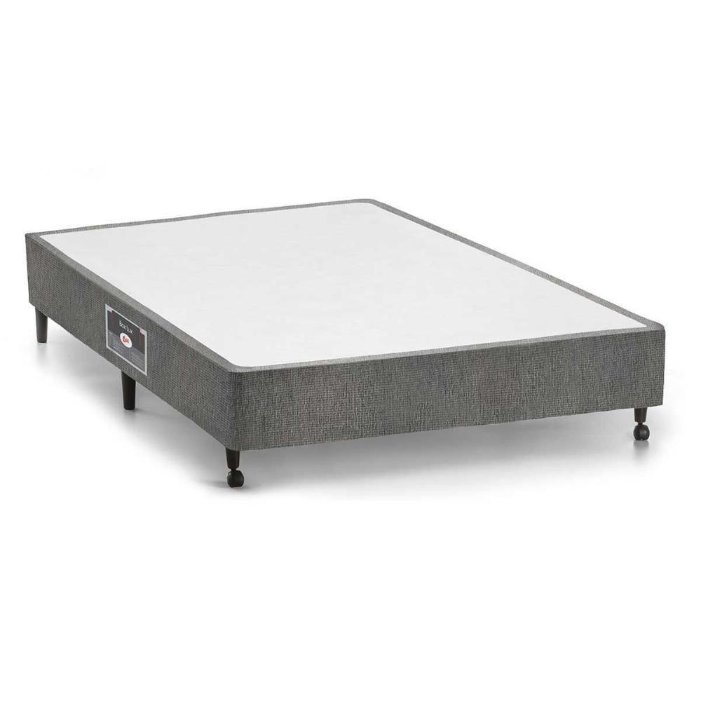 Cama Box Base Universal Viúva Gold Star Suede Gray (128x188x27) - Castor - 1