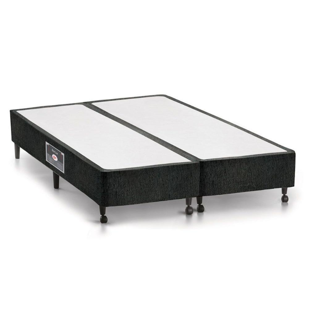 Cama Box Base Universal King Lux Chenille Black (193x203x23) - Castor - 1