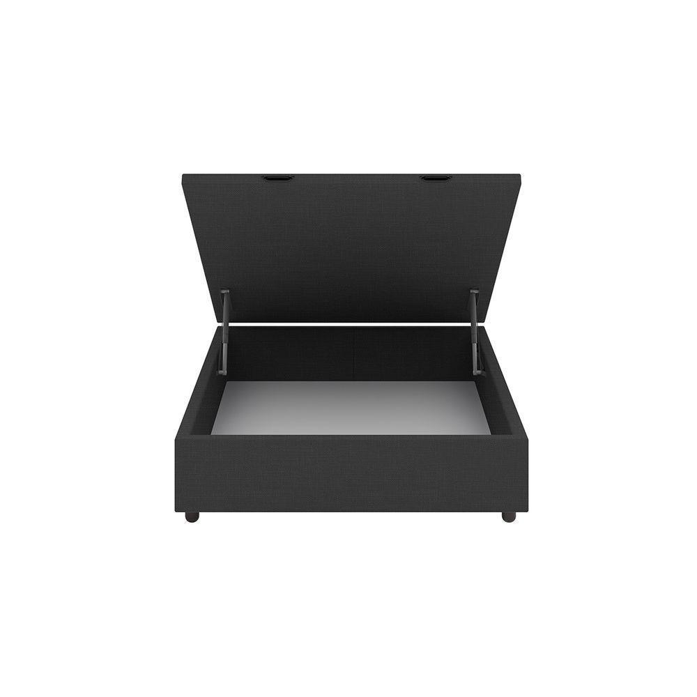 Base Cama Box Baú Casal Linho Skybox Preto - 3