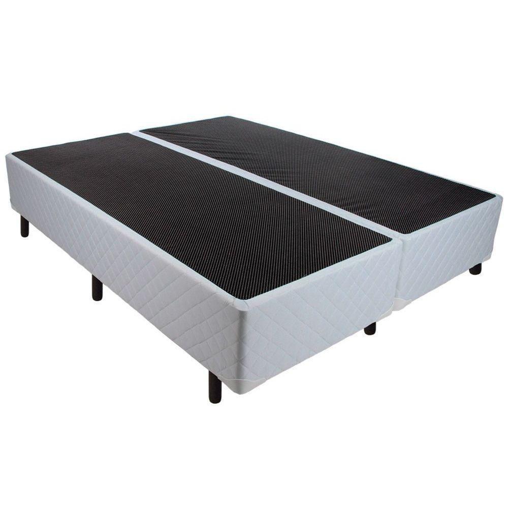 Cama Box Base Universal Queen Tecido White (158x198x24) - Luckspuma - 1