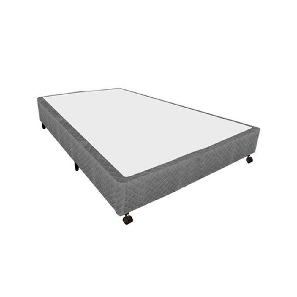 Cama Box Base Universal Viúva Poli Tecido Gray (128x188x27) - Castor - 1