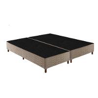 Cama Box Base Universal Queen Sommier Rústico Bordado Clean (158x198x30) - Paropas - 1