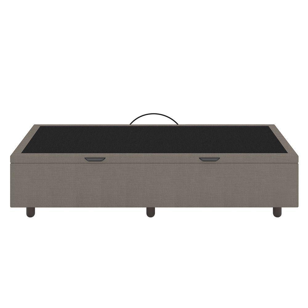 Base Cama Box Baú Solteiro Linho Skybox Marrom - 2