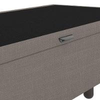 Base Cama Box Baú Solteiro Linho Skybox Marrom - 6