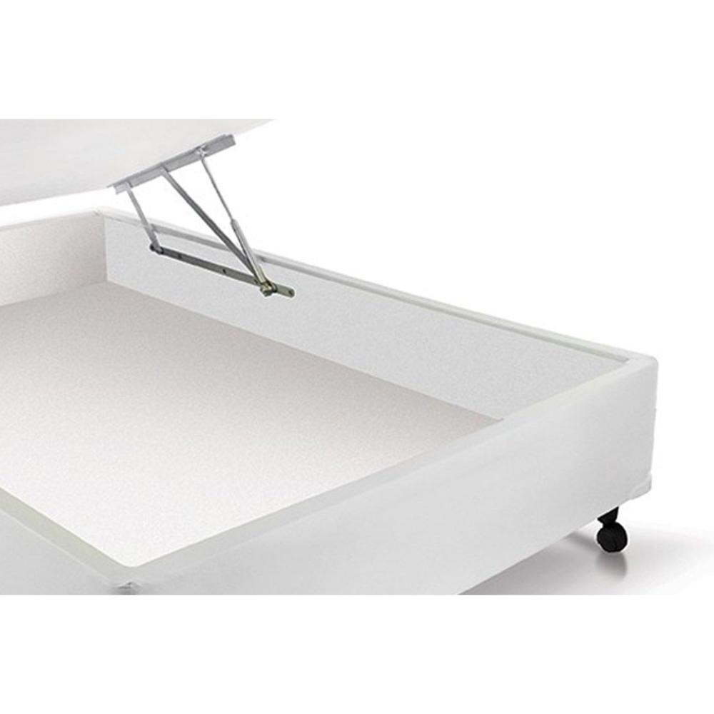 Cama Box Baú Universal Viúva Courano White New (128x188x30) - Castor - 4