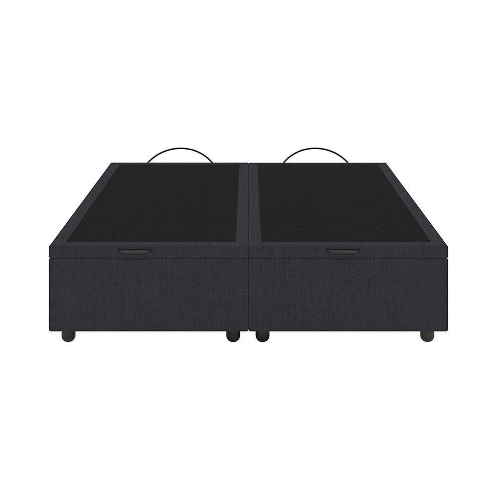 Base Cama Box Baú Casal King Size Veludo Skybox Preto - 3